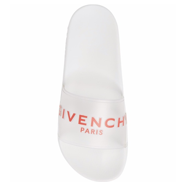 Givenchy Logo Slide Transparent/Red Sandal 40 / 10 - Picture 3 of 6